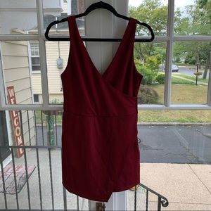 Charlotte Russe Wine Red Romper